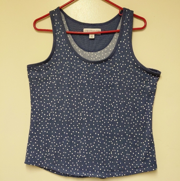 Karen Neuburger Tops - Karen Neuburger Blue Polka Lounge Wear Tank Top Size S